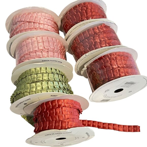 Stampin' Up! Ribbon Pleated Satin 3/8" Wide Retired Colors You Pick! NEW - Picture 1 of 1